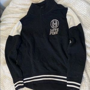 Pink Victoria’s Secrete half zip hoodie
